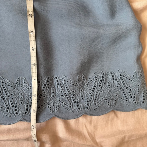 Hale Bob Large Light Blue Eyelet Detail Dress - Picture 8 of 10